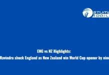 ENG vs NZ Highlights: Conway, Ravindra shock England as New Zealand win World Cup opener by nine wickets ENG vs NZ World Cup Highlights