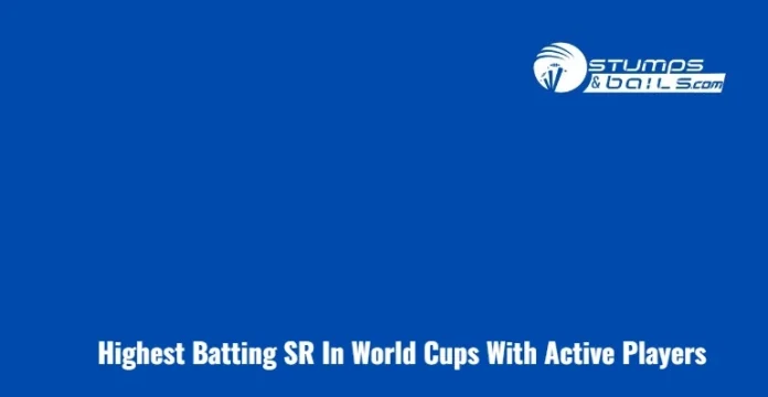 Highest Batting SR In World Cups With Active Players