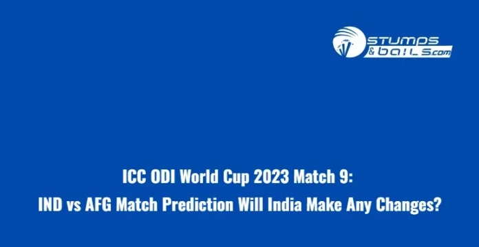 IND vs AFG Match Prediction