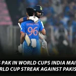 IND vs PAK in World Cups: India maintain winning World Cup streak against Pakistan with 8-0 