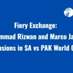 Fiery Exchange: Mohammad Rizwan and Marco Jansen Spark Tensions in SA vs PAK World Cup Clash