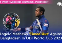Angelo Mathews becomes first player to be timed out in cricket history Angelo Mathews timed out news