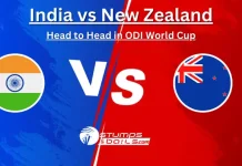 India vs New Zealand Head to Head in ODI World Cup India vs New Zealand Head to Head in ODI World Cup