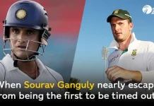 When Sourav Ganguly nearly escape from being the first to be timed out Sourav Ganguly Time Out