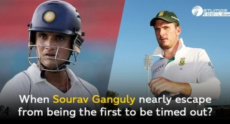 When Sourav Ganguly nearly escape from being the first to be timed out