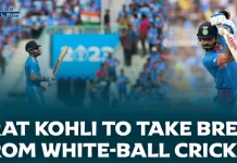 Virat Kohli to take break from White-ball Cricket Virat Kohli to miss white ball cricket