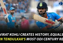 Virat Kohli creates history, equals Sachin Tendulkar’s most ODI century record Virat Kohli 49th ODI Century