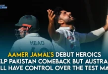 Aamer Jamal’s Debut Heroics Help Pakistan Comeback but Australia still have control over the test match AUS vs PAK 1st Test Day 2 Highlights