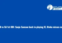 IND vs SA 1st ODI: Sanju Samson back in playing XI, Rinku misses cut IND vs SA 1st ODI