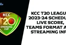 KCC Emerging T20 League 2023-24 Schedule: Live Score, Teams Format and Streaming info KCC Emerging T20 League 2023-24 Schedule