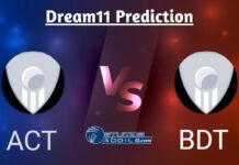 ACT vs BDT Dream11 Prediction Today Match, Dream11 Team Today, Fantasy Cricket Tips, Playing XI, Pitch Report, Injury Update- Grand Rumble T10 Championship 2023, Match 28 ACT vs BDT Dream11 Prediction