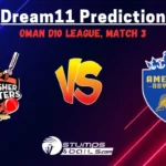 BOB vs AMR Dream11 Prediction: Bousher Busters vs Amerat Royals Match Preview,  Playing 11 and Pitch Report, Match 3, Oman D10 League, 2024