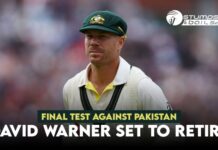 David Warner set to retire – Final Test against Pakistan David Warner Final Test