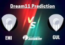 EMI vs GUL Dream11 Prediction: Fantasy Cricket Tips, Pitch Report, Injury and Updates, International League T20 2024 Match 4 EMI vs GUL Dream11 Prediction