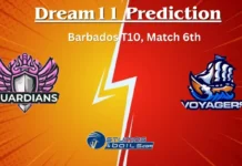 GUA vs VOY Dream11 Prediction: Barbados T10 Match 12, Small League Must Picks, Pitch Report, Injury Updates, Fantasy Tips, GUA vs VOY Dream 11 GUA vs VOY Dream11 Prediction