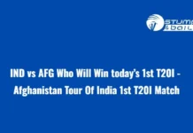 IND vs AFG Who Will Win today’s 1st T20I – Afghanistan Tour Of India 1st T20I Match IND vs AFG Who Will Win Today