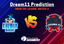 KHW vs AZA Dream11 Prediction: Oman D10 League Match 6, Fantasy Cricket Tips, KHW vs AZA Match Prediction KHW vs AZA Dream11 Prediction