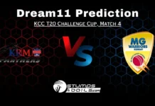 KRM vs MGW Dream11 Prediction Today, KCC T20 Challengers Cup 2024, Match 4, Small League Must Picks, Pitch Report, Injury Report, Fantasy Tips, KRM vs MGW Dream 11 KRM vs MGW Dream11 Prediction Today