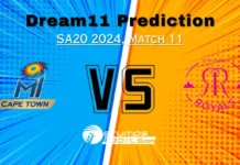 MICT vs PR Dream11 Prediction: SA20 League, Mi Cape Town vs Paarl Match Preview, Fantasy Team, Probable Playing 11, Dream11 winning Tips, Live Match Score, Pitch Report, Injury & Updates, Match 11 MICT vs PR Dream11 Prediction
