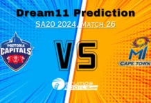 PC vs MICT Dream11 Prediction Match 26, Fantasy Cricket Tips, Pitch Report, Injury and Updates, SA20 2024 PC vs MICT Dream11 Prediction