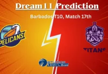PEL vs TIT Dream11 Prediction: Barbados T10, Match 17, Small League Must Picks, Pitch Report, Injury Updates, Fantasy Tips, PEL vs TIT Dream 11 PEL vs TIT Dream11 Prediction