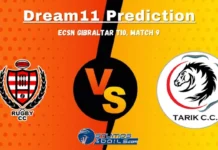 RGC vs TAR Dream11 Prediction: Rugby CC vs Tarik Match Preview, Injury Report, Playing 11, Pitch Report for European Cricket Series Night Gibraltar, 2024 RGC vs TAR Dream11 Prediction