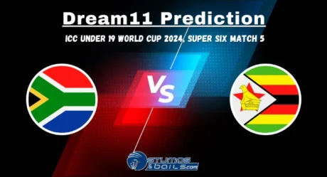 SA-U19 vs ZIM-U19 Dream11 Prediction Today Match, Dream11 Team Today, Fantasy Cricket Tips, Playing XI, Pitch Report, Injury Update- ICC Under-19 ODI Cricket World Cup 2024, Super Six Match 5