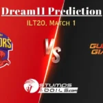 SJH vs GUL Dream11 Team Today: ILT20 Match 1 Fantasy Picks, Sharjah vs Gulf Captain and Vice-Captain Picks