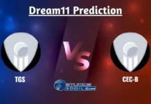 TGS vs CEC-B Dream11 Prediction, KCC T20 Challengers Cup 2024, Match 18, Small League Must Picks, Pitch Report, Injury Report, Fantasy Tips, TGS vs CEC-B Dream 11 TGS vs CEC-B Dream11 Prediction