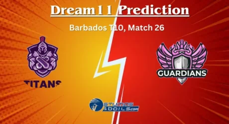 TIT vs GUA Dream11 Prediction, Titans vs Guardians Match Preview, Playing 11, Playing XI, Pitch Report, & Injury Updates for Barbados T10 2023-24, Match 26