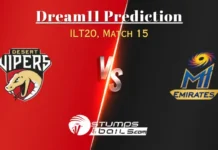 VIP vs EMI Dream11 Prediction: ILT20 Match 15 Fantasy Cricket Tips, Desert Vipers vs MI Playing 11, Pitch Report, Dream11 Prediction PIcks for VIP vs EMI VIP vs EMI Dream11 Prediction
