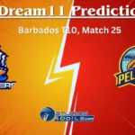 VOY vs PEL Dream11 Prediction, Voyagers and Pelicans Match Preview, Injury Reports, Playing 11, Pitch Report for Match 25 of Barbados T10 2024, Match 25
