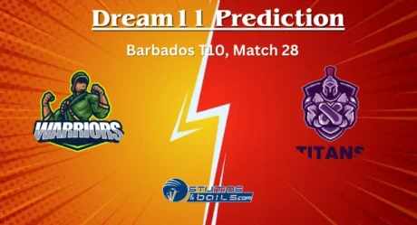 WAR vs TIT Dream11 Prediction, Warriors vs Titans Match Preview, Pitch Report, Match Updates, Probable Playing 11, Top Picks, Player and Injury Updates, Barbados T10 League 2023-24, Match 28
