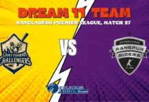CCH vs RAN Dream11 Prediction: Bangladesh Premier League Match 27, Fantasy Cricket Tips, CCH vs RAN Playing 11, Match Prediction CCH vs RAN Dream11 Prediction