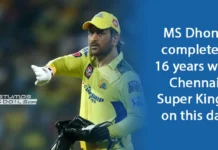 MS Dhoni completes 16 years with Chennai Super Kings Dhoni 16 years with CSK