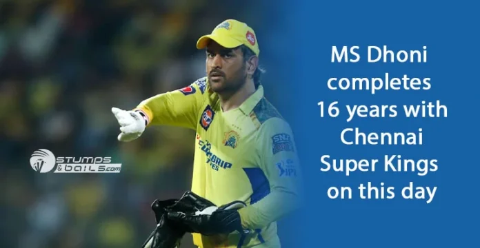 Dhoni 16 years with CSK