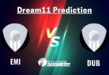 EMI vs DUB Dream11 Team Today, International League T20 2024, Final Match, Small League Must Picks, Pitch Report, Injury Updates, Fantasy Tips, EMI vs DUB Dream 11 EMI vs DUB Dream11 Team
