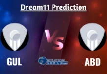 GUL vs ABD Dream11 Team Today: International League T20 2024, Match 28, Small League Must Picks, Pitch Report, Injury Updates, Fantasy Tips, GUL vs ABD Dream 11 GUL vs ABD Dream11 Team