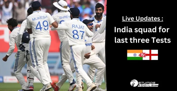IND Squad for ENG final Test Match