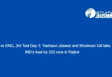 IND vs ENG, 3rd Test Day 3: Yashasvi Jaiswal and Shubman Gill take IND’s lead by 322 runs in Rajkot IND vs ENG 3rd Test Day 3