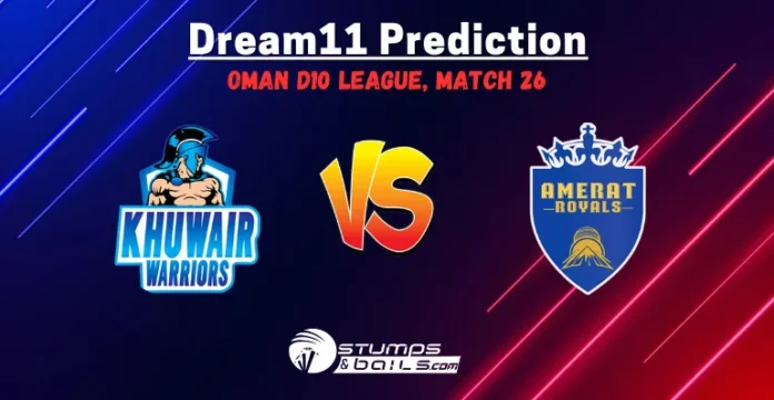 KHW vs AMR Dream11 Prediction