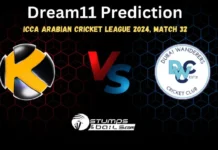 KWN vs DUW Dream11 Prediction, ICCA Arabian T20 Cricket League 2024, Match 32, Small League Must Picks, Pitch Report, Injury Updates, Fantasy Tips, KWN vs DUW Dream 11 KWN vs DUW Dream11 Prediction