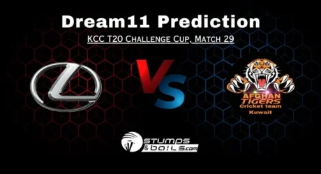 LEX vs AFT Dream11 Prediction, Lexus vs Afghan Tigers Match Preview Playing XI, Pitch Report, Injury Update, KCC T20 Challengers Cup 2024, Match 29