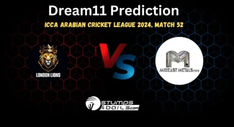 LOL Vs MEM Dream 11 Prediction: London Lions vs Mid-East Metals Match Preview, Playing 11, Pitch Report, Injury Report, ICCA Arabian Cricket League 2024, Match 52