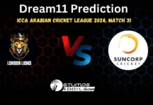 LOL vs SCP Dream11 Prediction, Fantasy Cricket Tips, Playing XI, Pitch Report & Injury Updates For Match 31 of ICCA Arabian Cricket League 2024 LOL vs SCP Dream11 Prediction