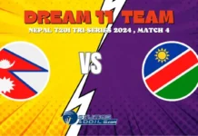NEP vs NAM Dream11 Prediction Today Match, Dream11 Team Today, Fantasy Cricket Tips, Playing XI, Pitch Report, Injury Update- Nepal T20I Triangular Series 2024, Match 4 NEP vs NAM Dream11 Prediction