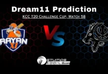 RAY vs SBS Dream11 Prediction: KCC T20 Challengers Cup 2024, Match 58, Small League Must Picks, Pitch Report, Injury Updates, Fantasy Tips, RAY vs SBS Dream 11 RAY vs SBS Dream11 Prediction