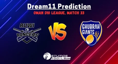 RUR vs GGI Dream11 Prediction Ruwi Rangers vs Ghubrah Giants Match Preview, Injury Report, Pitch Report, 33rd Match, Oman D10 League 2024