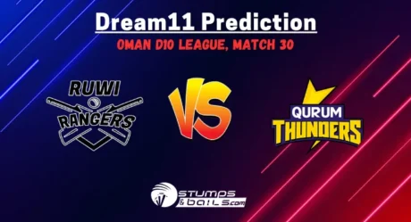 RUR vs QUT Dream11 Prediction, Ruwi Rangers vs Qurum Thunders Match Preview, Playing 11, Pitch Report,  Injury Report, 30th Match, Oman D10 League 2024