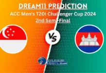 SIN vs CAB Dream11 Prediction: ACC Mens T20I Challenger Cup 2024 2nd Semi-Final, SIN vs CAB Fantasy Cricket Tips SIN vs CAB Dream11 Prediction
